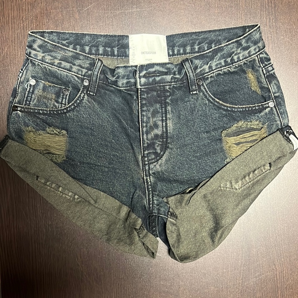 One Teaspoon - FOX BLACK BANDITS DENIM SHORT